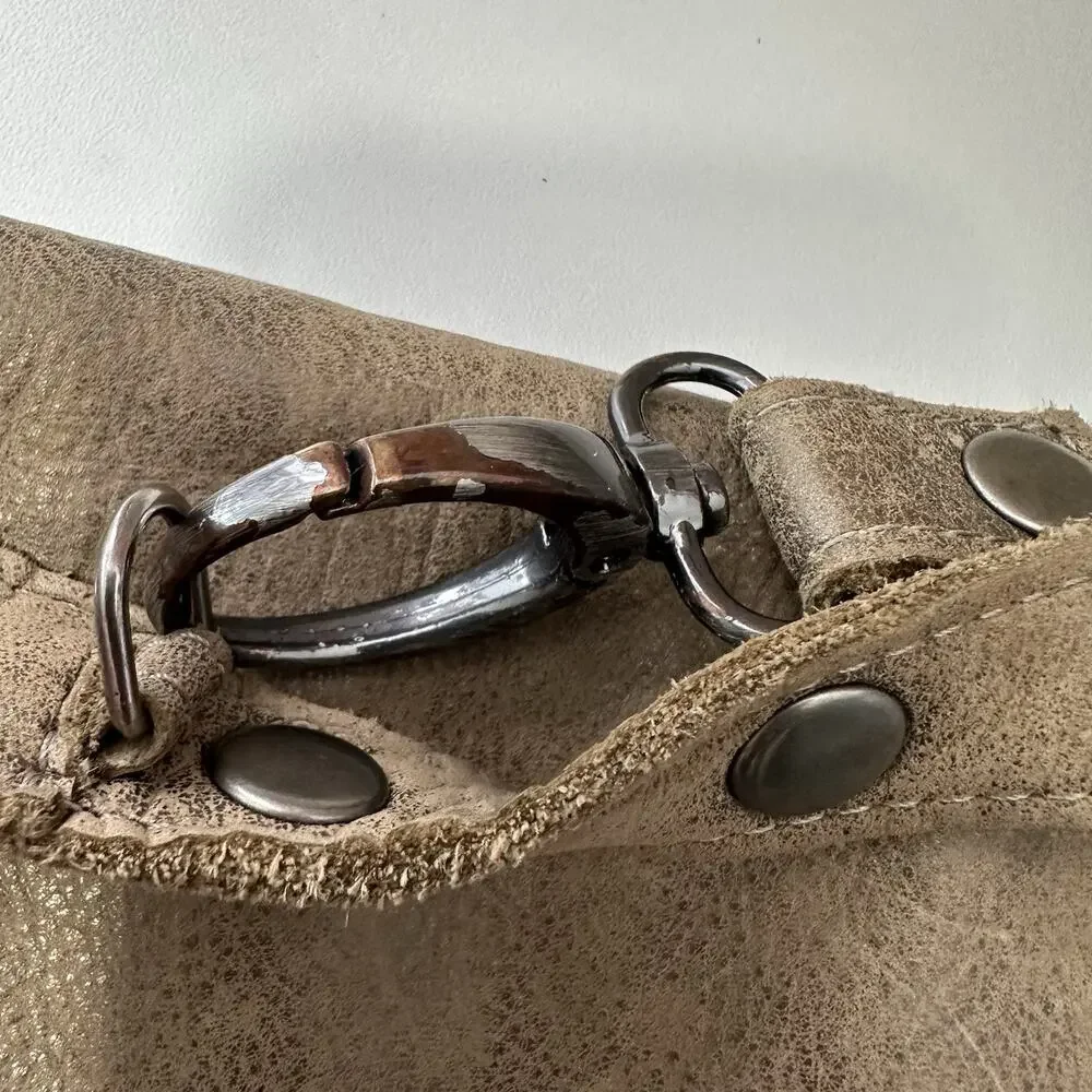 Hammit Womens The Strip Roxbury Crossbody‎ Bag Brushed Silver